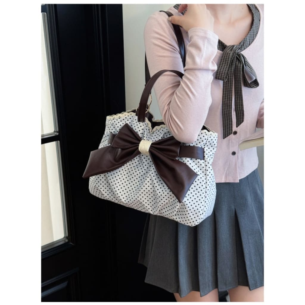 Vintage Polka Dot Tote Bag